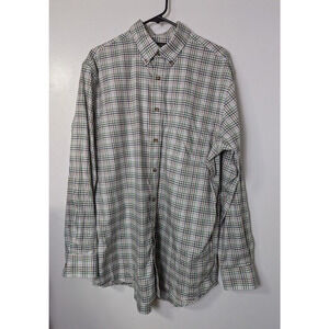 Cabelas Mens Large Tall Plaid Button Down Long Sleeve Shirt